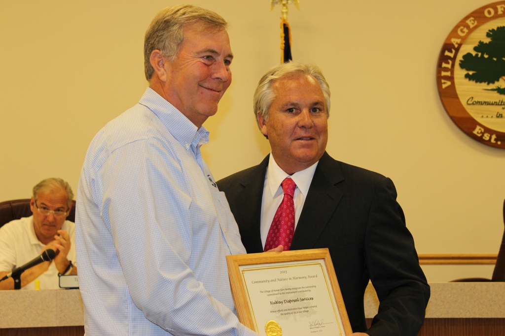 Tom Agema of Nuway With Mayor Jim Daley